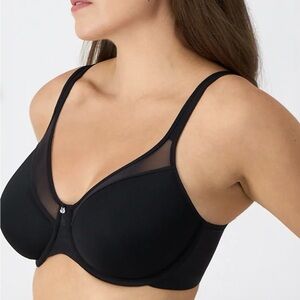 Bali Black Sheer Panel Bra